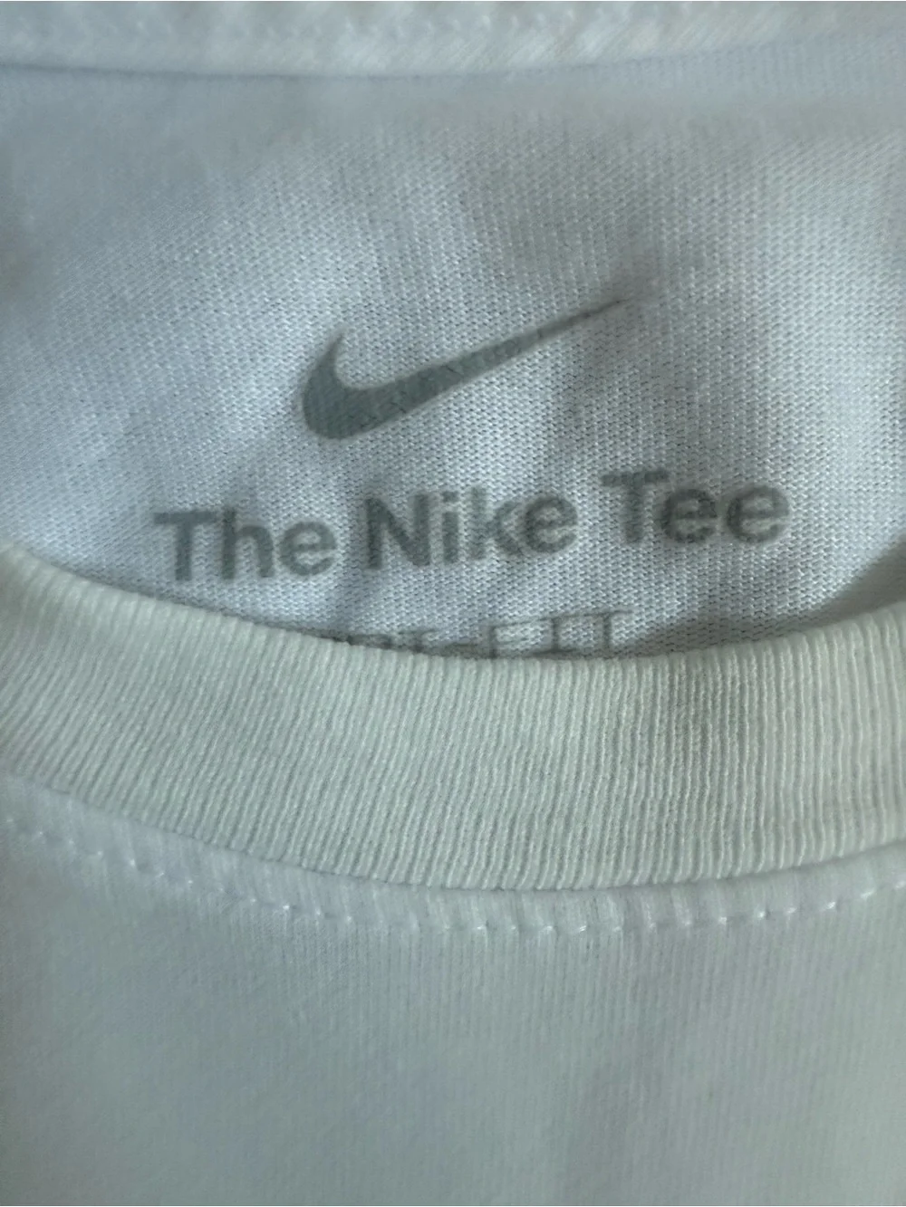 Nike Men’s White Short Sleeve Crew Tee with Black Swoosh